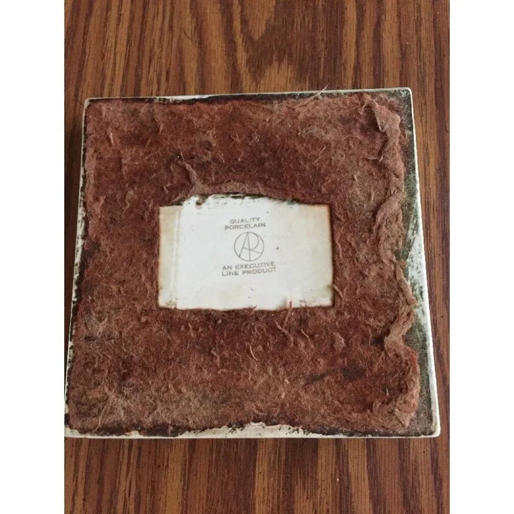 Vintage Porcelain Ashtray Scroll-Arched Caleche Coach‎ Executive Line 6” Square